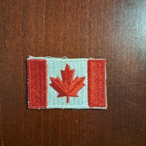 Canada Flag Maple Leaf Embroidered Patch Red and White Rectangle Patch